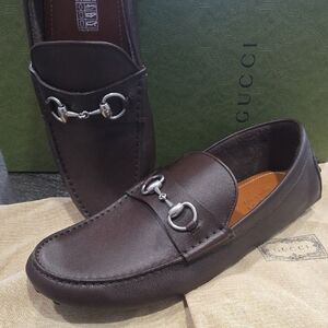 Gucci Men's Dark Brown Drivers BRAND NEW- Gucci Size 9.5